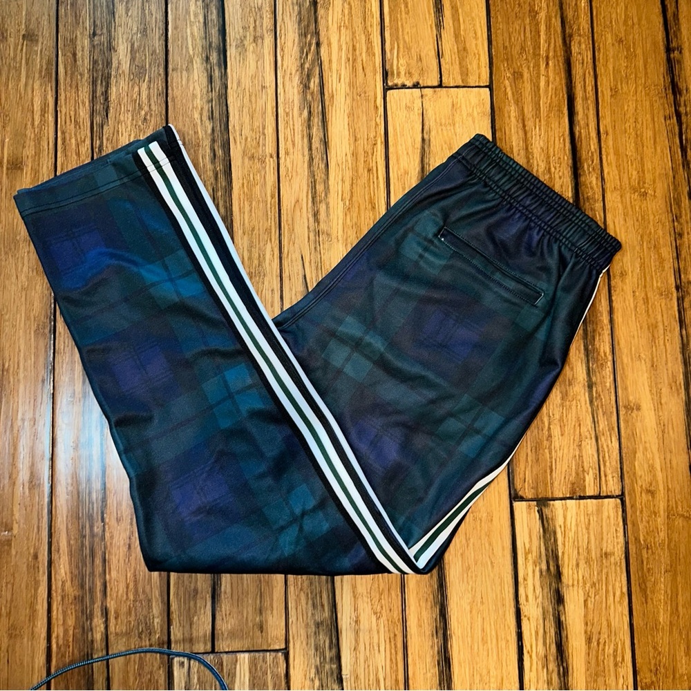 Urban Outfitters Navy and Green Plaid Sweat Pants Mens Size Large